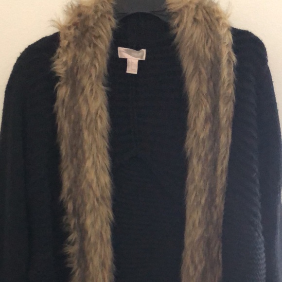 Thick Faux Fur winter cardigan - Picture 1 of 4